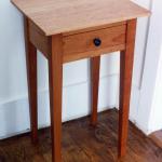 Bedside table, hand rubbed all natural finish.