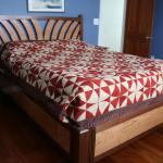 Cherry and walnut bed.