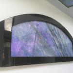 Gloss black backlit onyx arch.